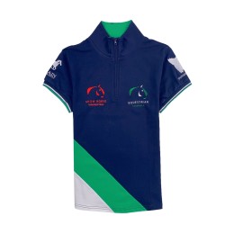 Order online custom-made women's short-sleeved polo shirt fashion design 3-color contrast half-chest zipper embroidered LOGO polo shirt supplier P1425 Order online custom-made women's short-sleeved polo shirt fashion design 3-color contrast half-chest zipper embroidered LOGO polo shirt supplier P1425